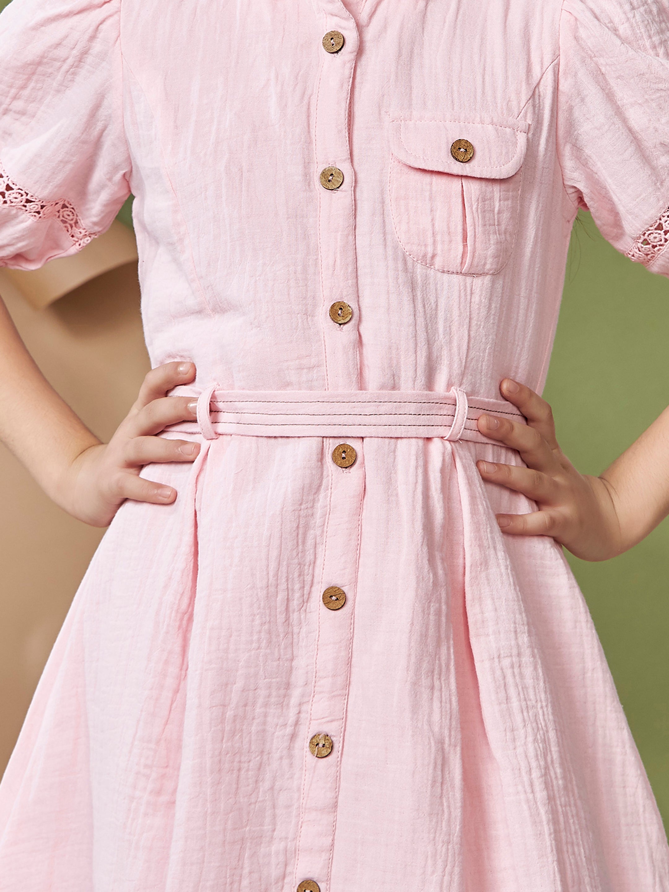 Girls Knee Length Casual Dress