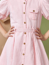 Girls Knee Length Casual Dress