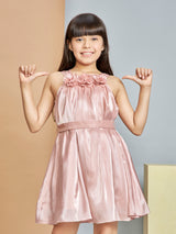 Girls Pink Party Wear Dress