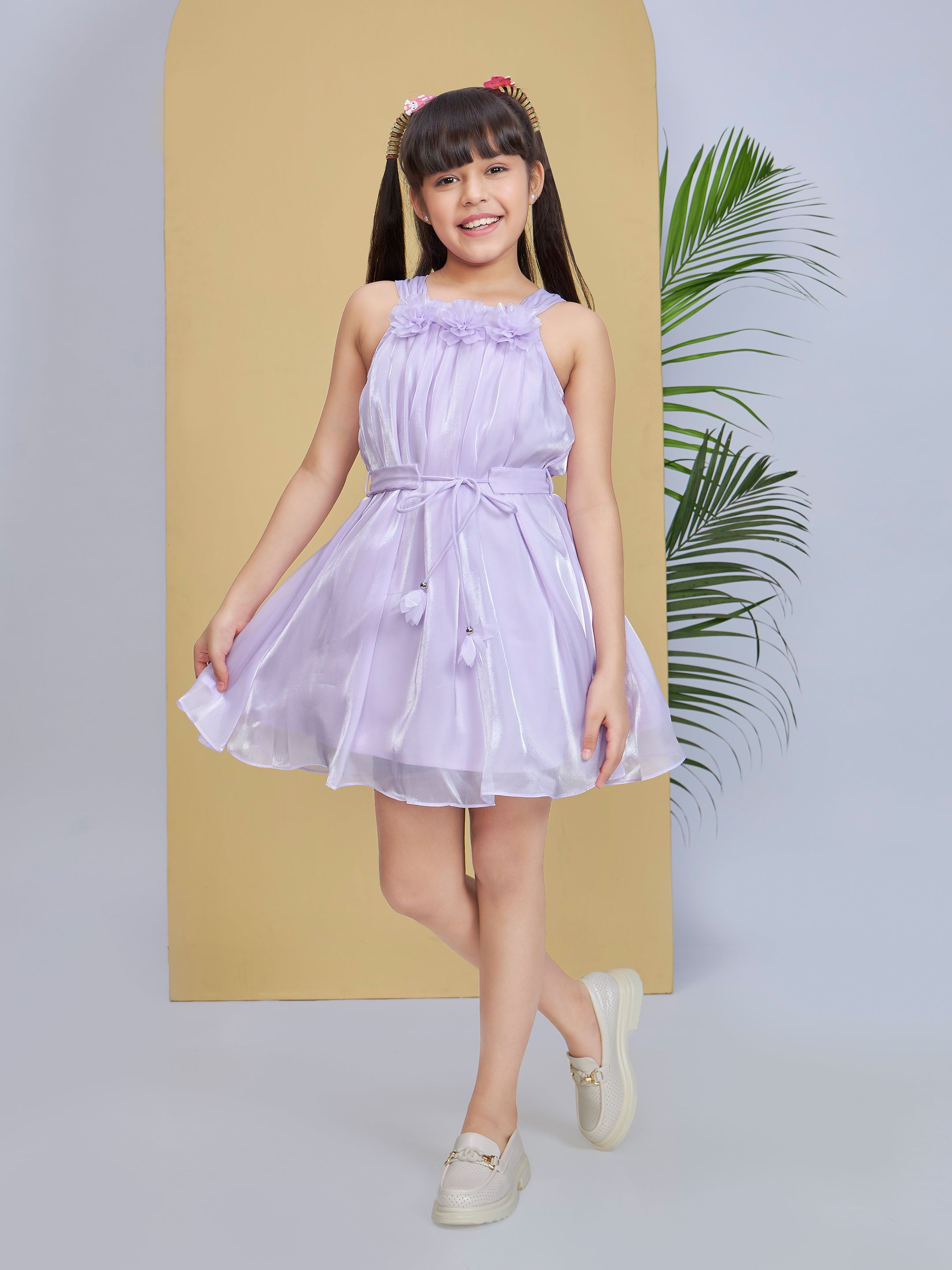 Girls Knee Length Party Dress