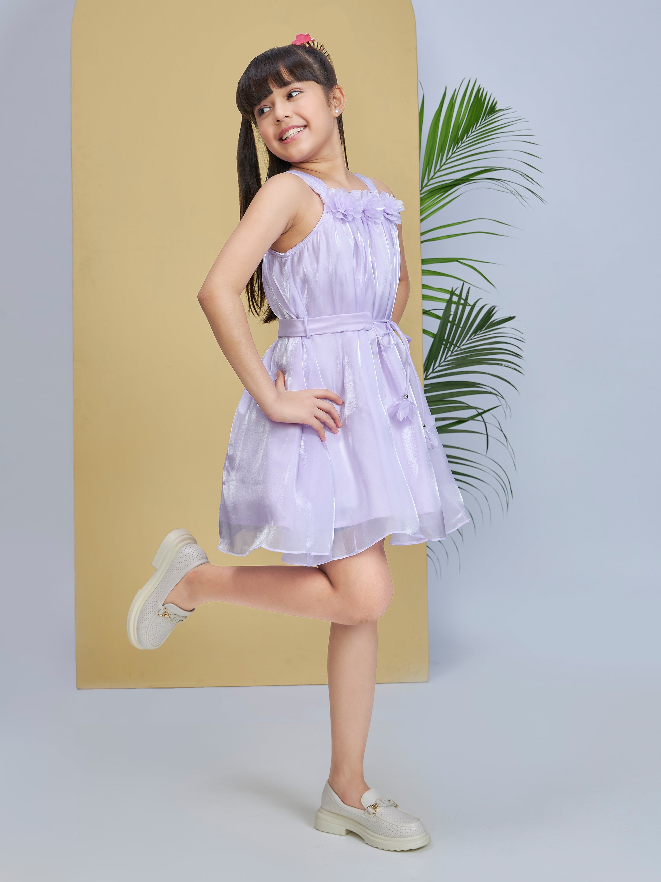 Girls Knee Length Party Dress