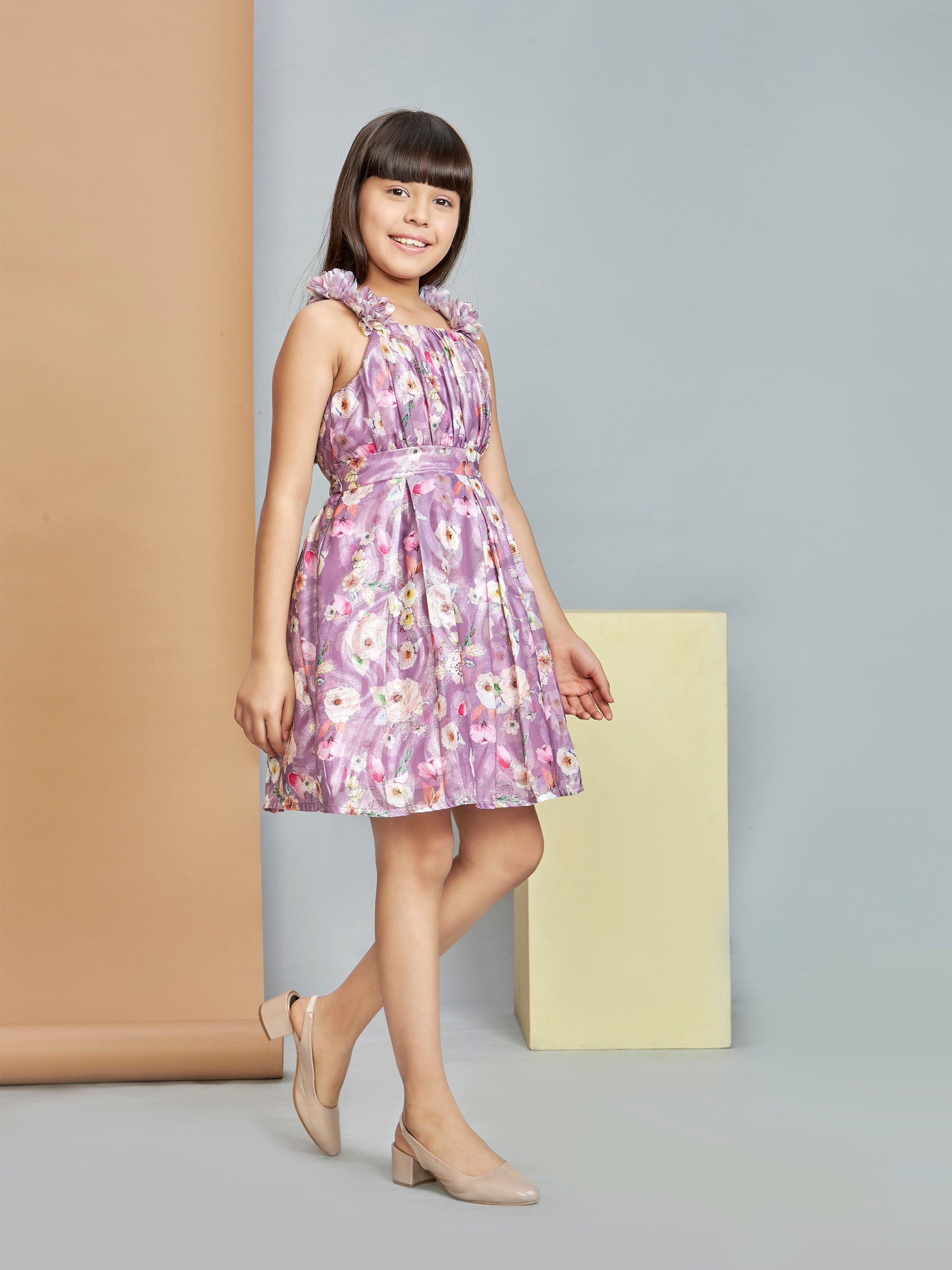 Girls Purple Party Dress