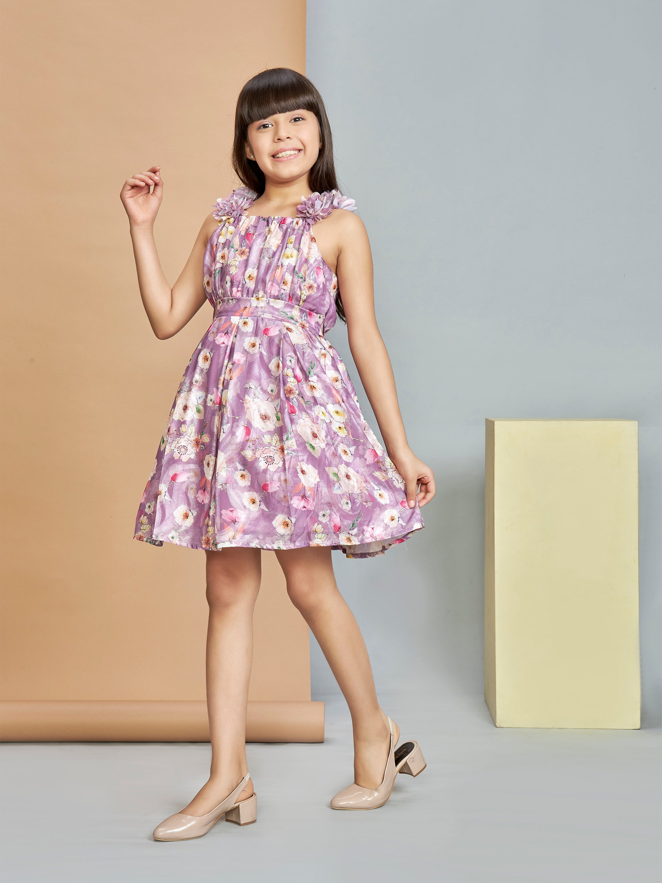 Girls Purple Party Dress