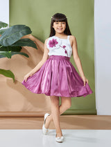 Girls Purple Party Wear Dress