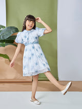 Girls Knee Length Semi Party Dress