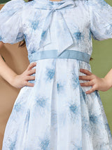 Girls Knee Length Semi Party Dress