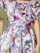 Girls Purple Festive Wear Dress