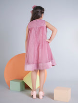 Girls Pink Festive Wear Dress