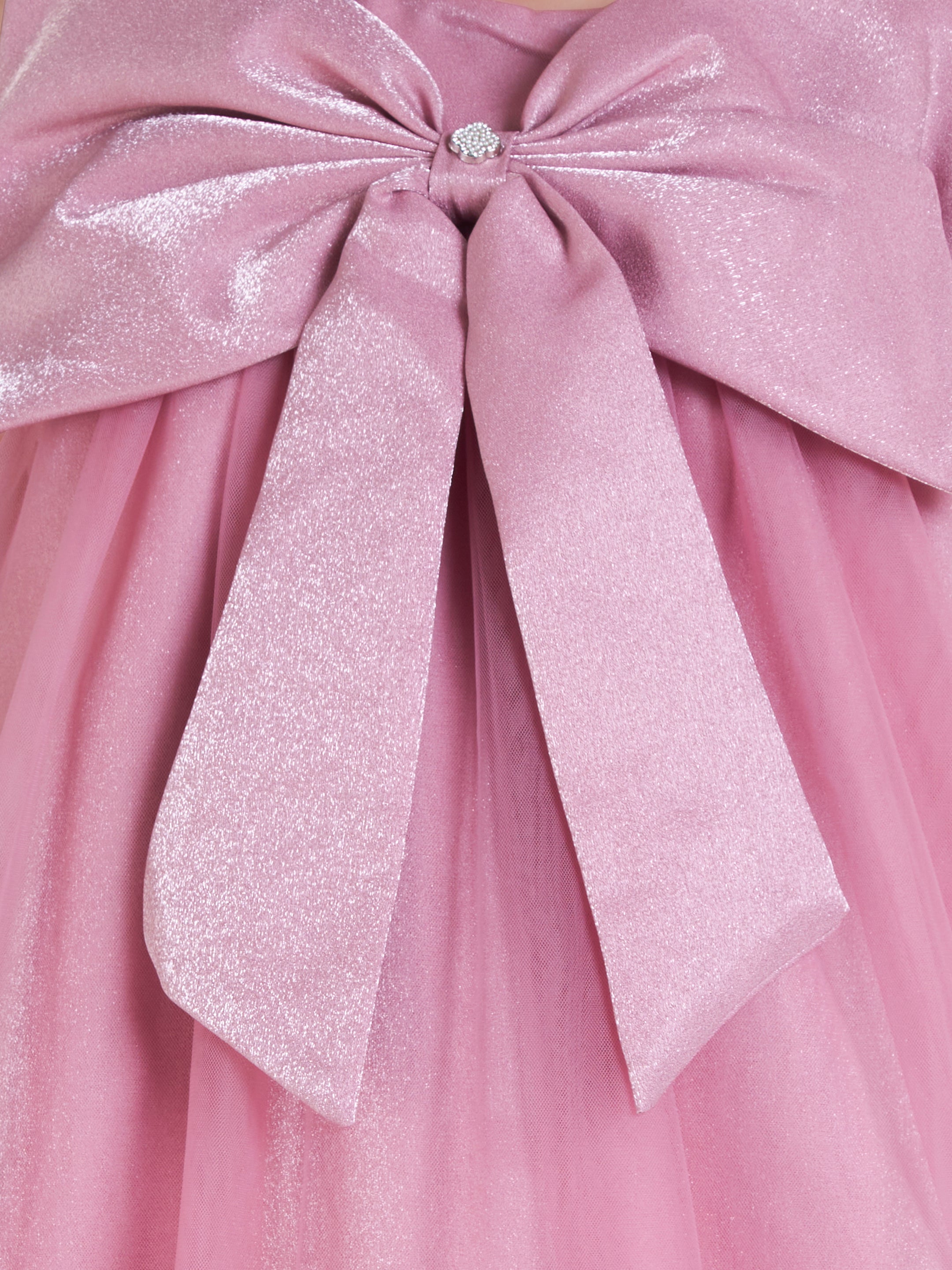 Girls Pink Festive Wear Dress