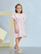 Girls Pink Casual Wear Dress