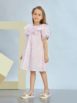Girls Pink Casual Wear Dress
