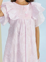Girls Pink Casual Wear Dress