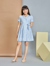 Girls Blue Casual Wear Dress