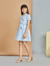 Girls Blue Casual Wear Dress