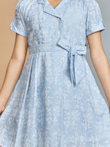 Girls Blue Casual Wear Dress