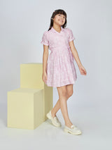 Girls Pink Casual Wear Dress