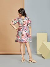 Girls Pink Casual Wear Dress