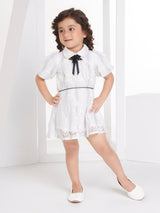 Girls Cream Party Dress