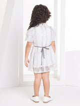 Girls Cream Party Dress