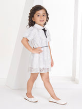Girls Cream Party Dress