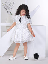 Girls Cream Party Dress