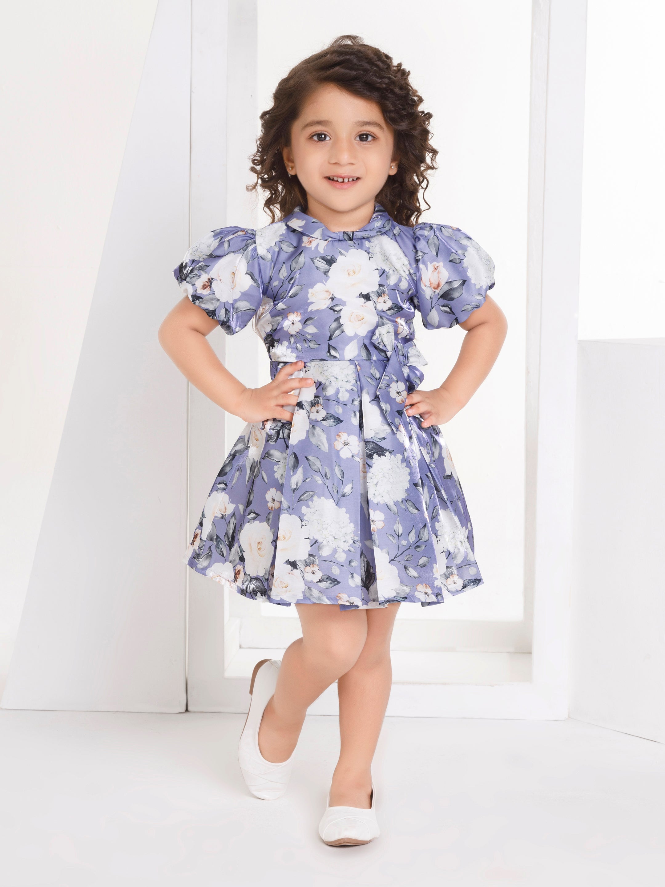 Girls Purple Party Wear Dress