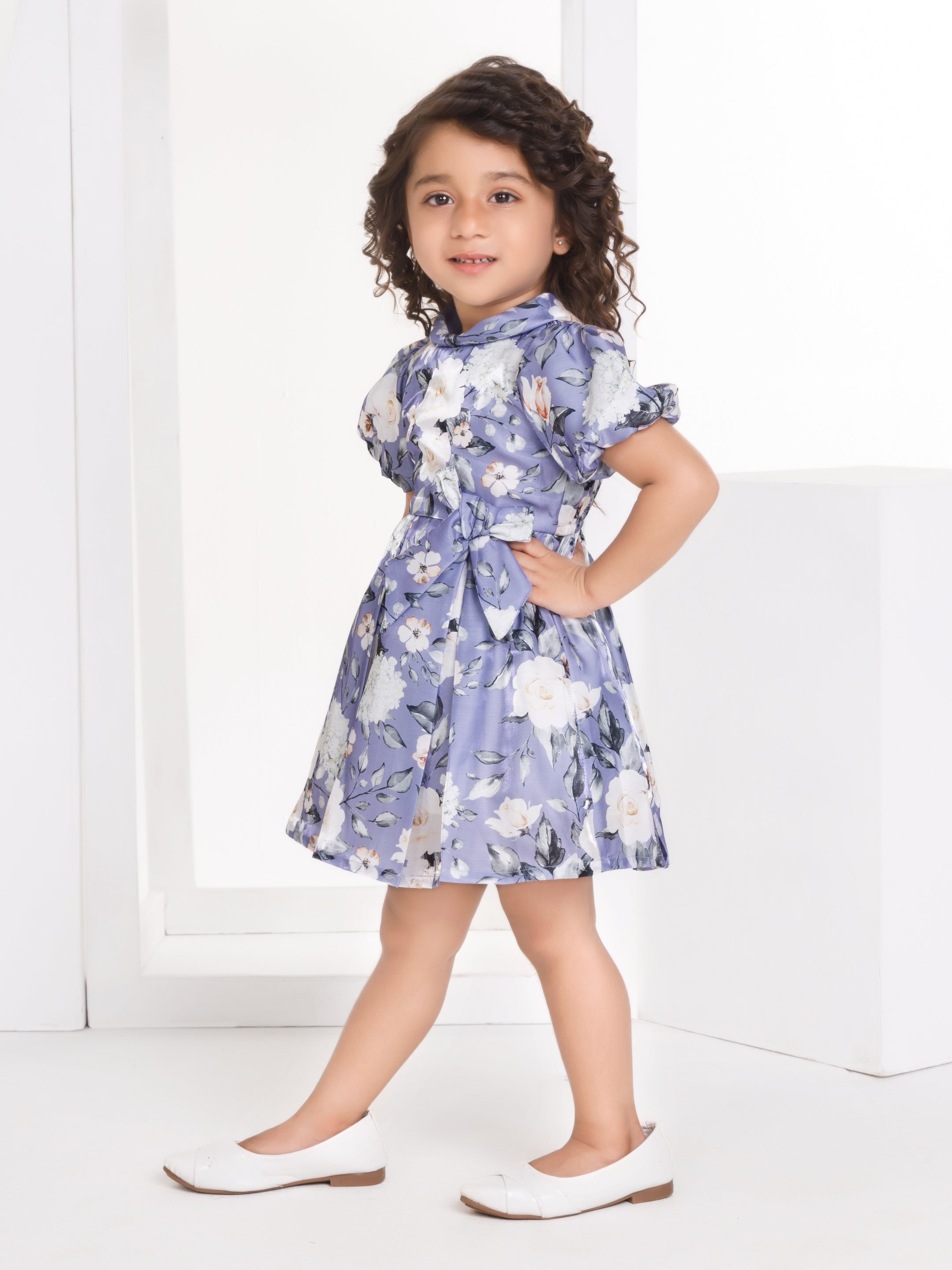 Girls Purple Party Wear Dress
