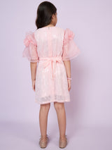 Girls Pink Party Wear Dress