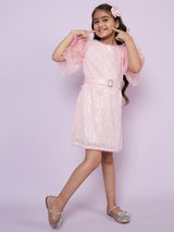Girls Pink Party Wear Dress