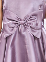 Girls Purple Festive Wear Fit & Flared Dress