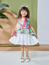 Girls Multicolor Casual Dress Set