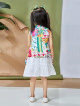 Girls Multicolor Casual Dress Set