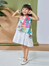 Girls Multicolor Casual Dress Set