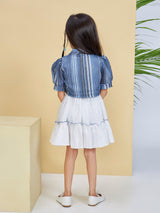Girls White Party Dress Set