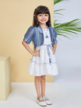 Girls White Party Dress Set