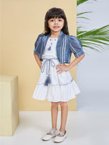 Girls White Party Dress Set