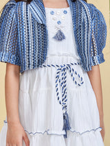 Girls White Party Dress Set