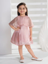 Girls Pink Party Wear Dress