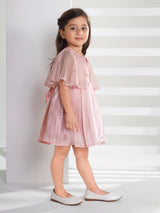 Girls Pink Party Wear Dress