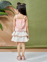 Girls Knee Length Casual Skirt Set