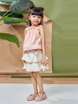 Girls Knee Length Casual Skirt Set