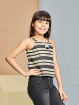 Girls Black Party Top