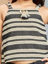 Girls Black Party Top