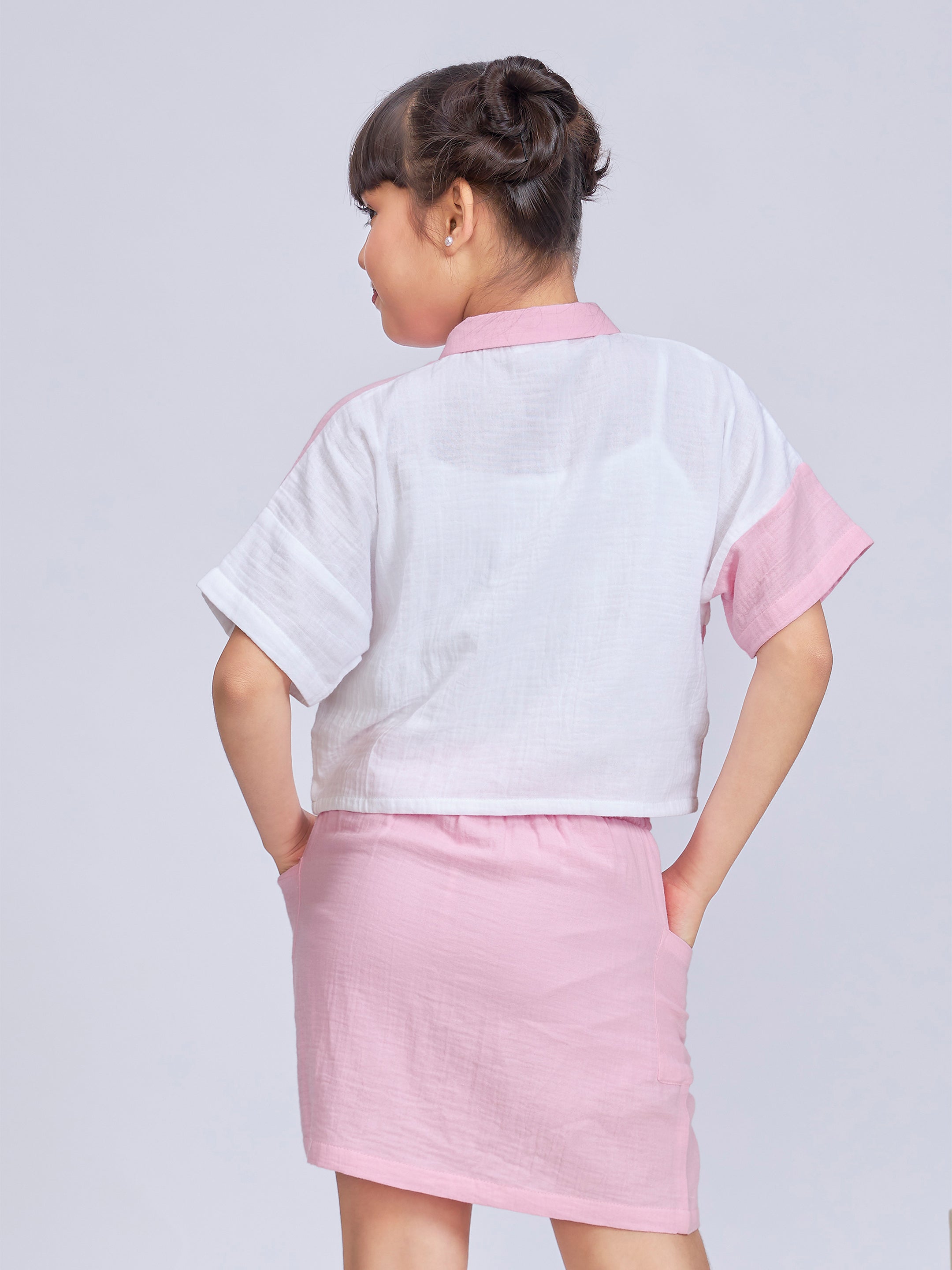Girls Pink Casual Wear Top