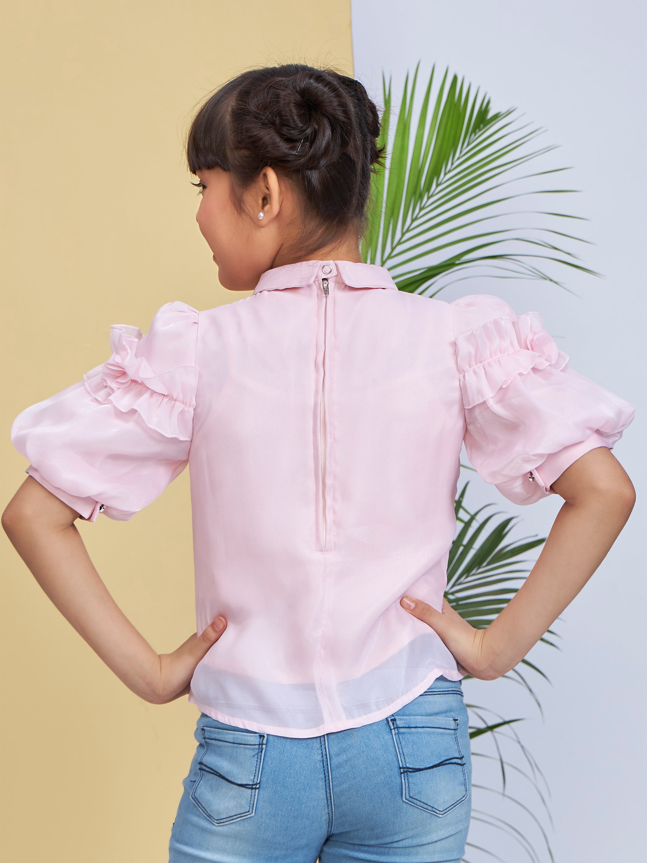 Girls Pink Casual Top