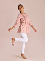 Women's Solid White Ankle Length Legging