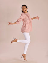 Women's Solid White Ankle Length Legging