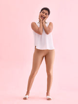 Women's Solid Antique Gold Shimmer Legging