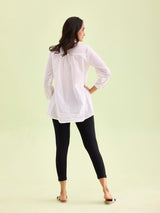 Women's Solid Black Cotton Cropped Legging