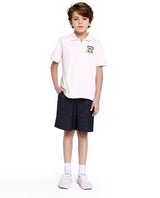 Boys Navy Casual Regular Fit Printed Shorts